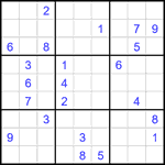 Судоку 9х9 #2711 очень трудный