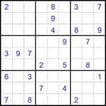 Судоку 9х9 #2712 очень трудный