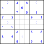 Судоку 9х9 #2713 очень трудный