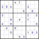 Судоку 9х9 #2714 очень трудный