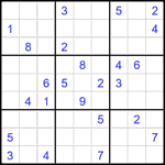 Судоку 9х9 #2715 очень трудный