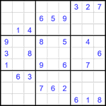 Судоку 9х9 #2716 очень трудный