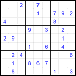 Судоку 9х9 #2718 очень трудный