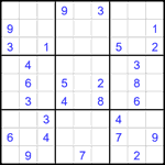 Судоку 9х9 #2719 очень трудный