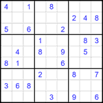 Судоку 9х9 #2721 очень трудный