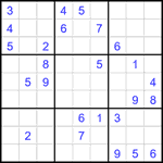 Судоку 9х9 #2724 очень трудный