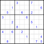 Судоку 9х9 #2725 очень трудный