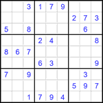 Судоку 9х9 #2731 средний