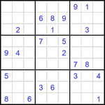 Судоку 9х9 #2734 трудный