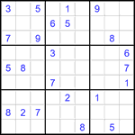 Судоку 9х9 #2736 трудный