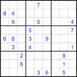Судоку 9х9 #2737 трудный