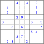 Судоку 9х9 #2738 трудный