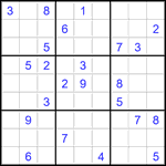 Судоку 9х9 #2739 трудный