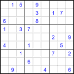 Судоку 9х9 #2740 трудный
