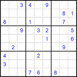 Судоку 9х9 #2745 трудный
