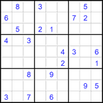 Судоку 9х9 #2747 трудный