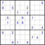 Судоку 9х9 #2748 трудный