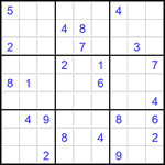 Судоку 9х9 #2749 трудный