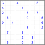 Судоку 9х9 #2750 трудный