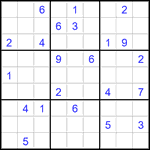 Судоку 9х9 #2751 трудный
