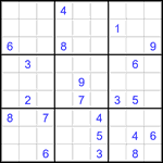 Судоку 9х9 #2754 трудный