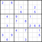 Судоку 9х9 #2755 трудный