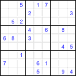 Судоку 9х9 #2757 трудный