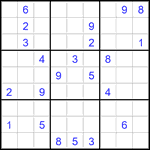 Судоку 9х9 #2758 трудный