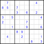 Судоку 9х9 #2759 трудный
