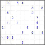 Судоку 9х9 #2760 трудный