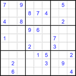 Судоку 9х9 #2761 трудный