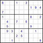 Судоку 9х9 #2762 трудный