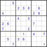 Судоку 9х9 #2765 трудный