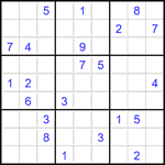 Судоку 9х9 #2767 трудный