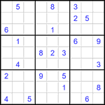 Судоку 9х9 #2768 трудный