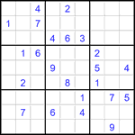 Судоку 9х9 #2770 трудный