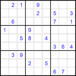 Судоку 9х9 #2771 трудный