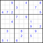 Судоку 9х9 #2772 трудный