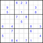 Судоку 9х9 #2773 трудный