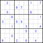 Судоку 9х9 #2775 трудный