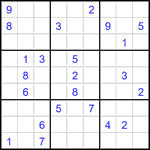 Судоку 9х9 #2776 трудный