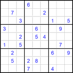 Судоку 9х9 #2778 трудный