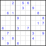 Судоку 9х9 #2779 трудный