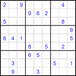 Судоку 9х9 #2780 трудный