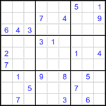 Судоку 9х9 #2781 трудный