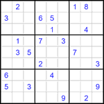 Судоку 9х9 #2782 трудный