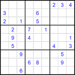 Судоку 9х9 #2783 трудный