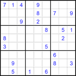 Судоку 9х9 #2787 трудный