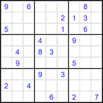 Судоку 9х9 #2789 трудный