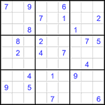 Судоку 9х9 #2790 трудный